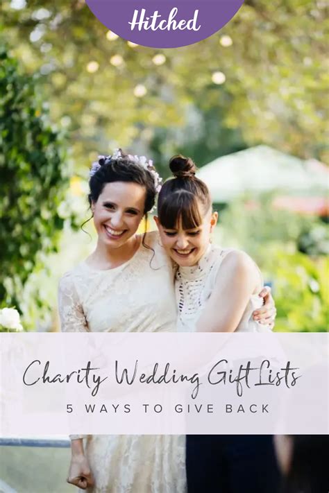 charity wedding gift list wording